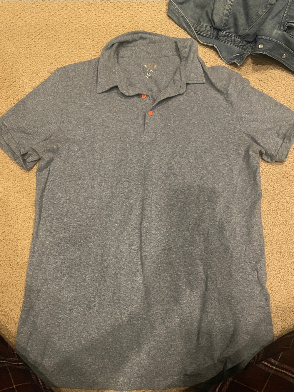 Men's Heather Blue Polo Shirt